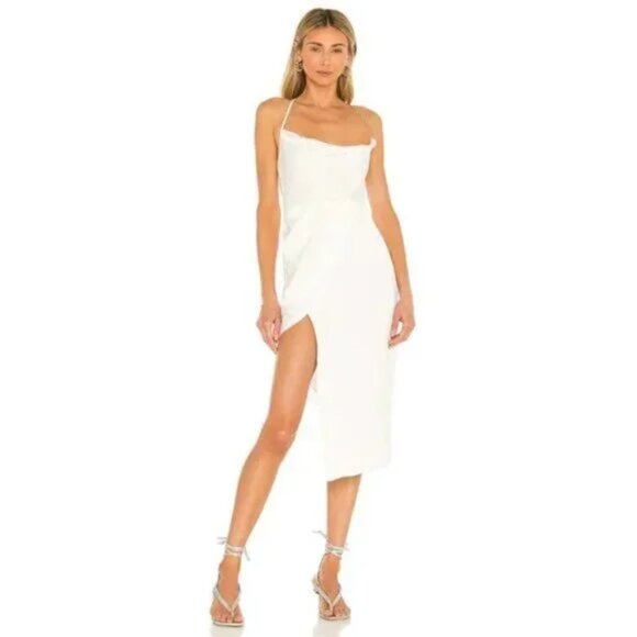 MICHAEL Costello x REVOLVE Tessa Midi Dress in Ivory - Picture 1 of 7
